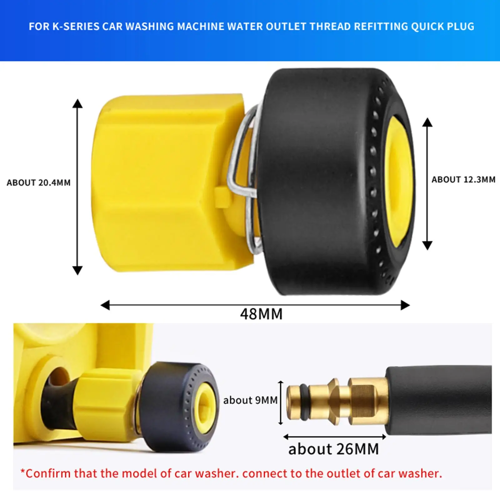 Water Hose Connectors Quick Disconnect Practical. for K1- K6 K123456