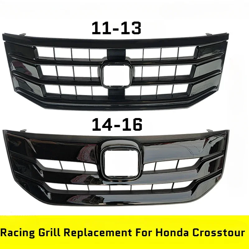 Fit For Honda Crosstour 2011-2013 14-16 Racing Grill Grills Replacement Upgrade Modicication Car Accessories Parts ABS Black