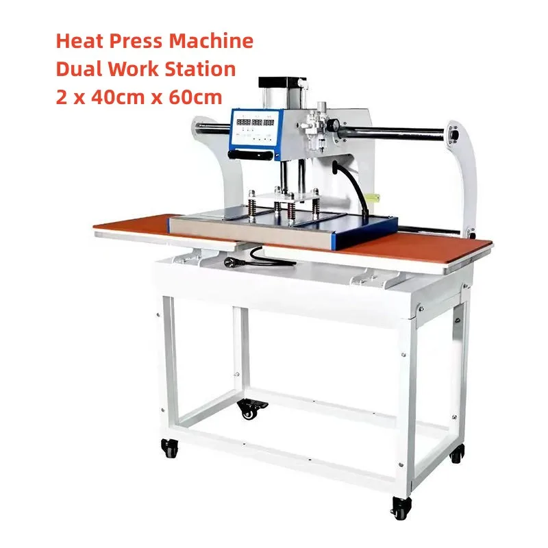 

Factory Price Pneumatic Dual T- Shirt Double Station 40*60cm Heat Press Machine