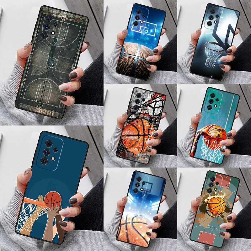 Basketball sports Phone Case For Samsung Galaxy S23 S21 S20 FE S24 S22 Ultra Note20 S10 S9 S8 Plus A40 A52 A12 A13 A53