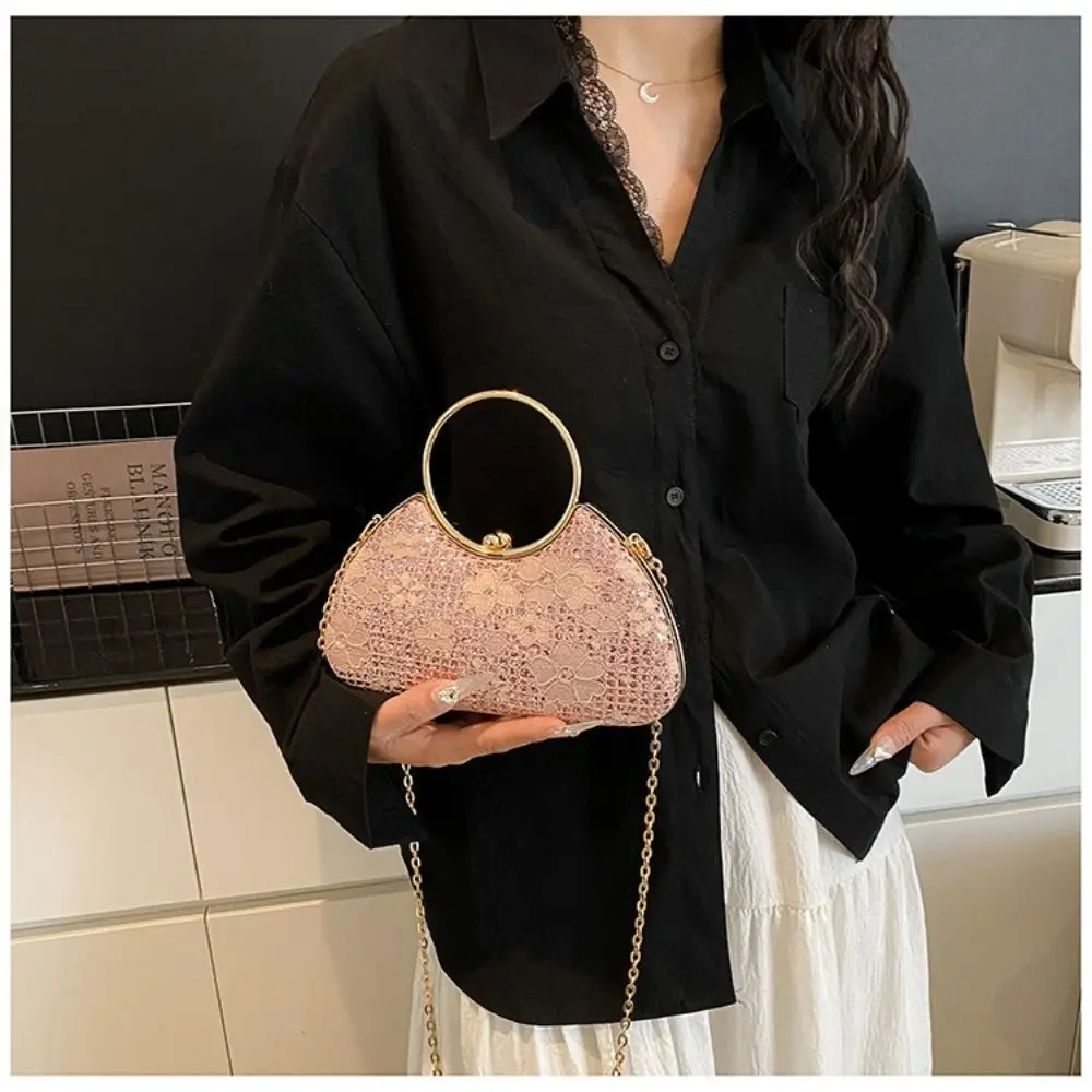 

Fashion Polyester Fiber Evening Bags Sequin Chain Shoulder Bag Clutch Handbag Women Sequin Crossbody Bag