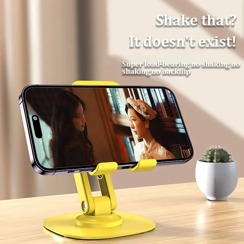 Metal 360° rotating mobile phone holder Foldable desktop mobile phone support Lazy tablet portable mobile phone support stand