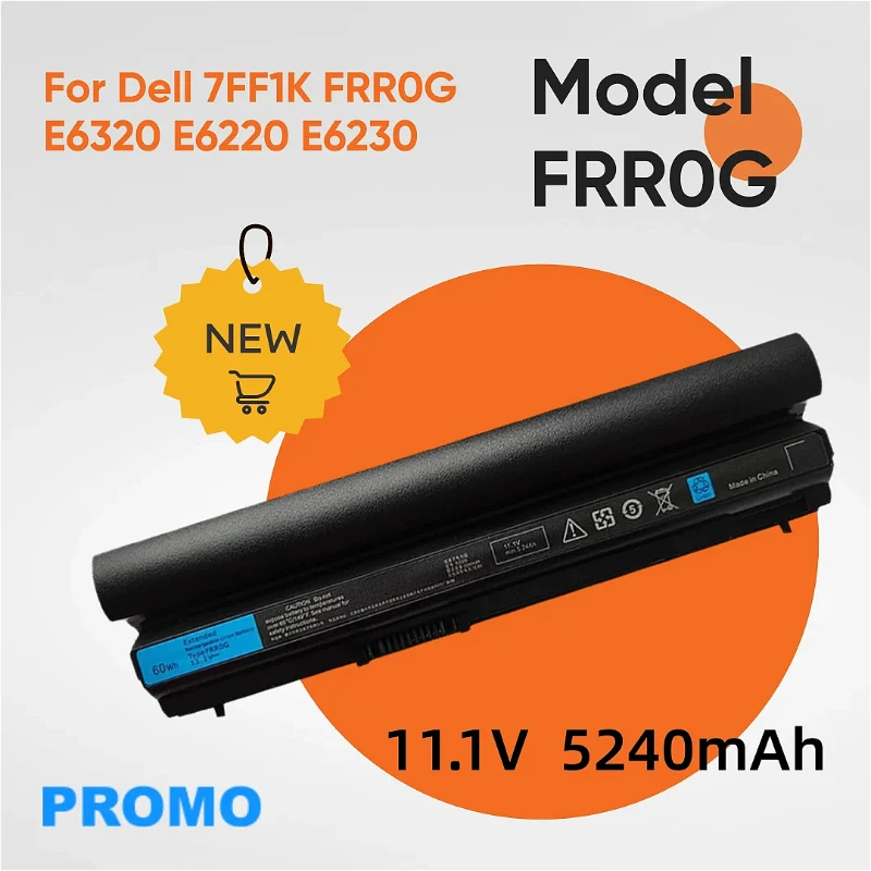 

Lithium Battery for Dell 7FF1K FRR0G E6320 E6220 E6230 Laptops