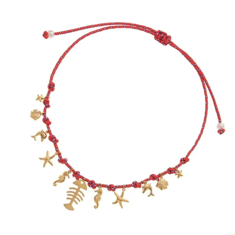 CORD Smooth Marine Changed Untarnished Necklace Modifiable Length Thin Building For Flexible Arranging