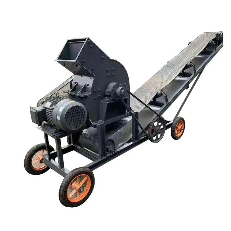 

Small Mobile Hammer Mill Stone Crusher Machine With Conveyor