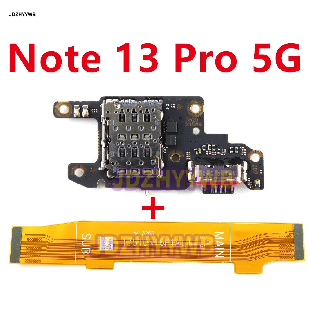 For Xiaomi Redmi Note 13 Pro 13Pro 5G Charging Port Board Dock Fast Charging Date Transmission  Flex Cable Main Board Mainboard