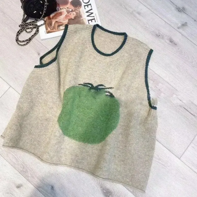 

Вязаные шикарные модные женские свитера, жилеты, повседневная осенняя верхняя одежда контрастного цвета, уличная одежда, универсальные вязаные пуловеры, топы Mujer