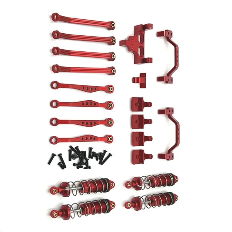 ABUM-RC Car Upgrade Pull Rod Suspension Frame Steering Gear Pull Rod Seat Set For 1/16 WPL C64 C74  RC Car Upgrade Accessories R