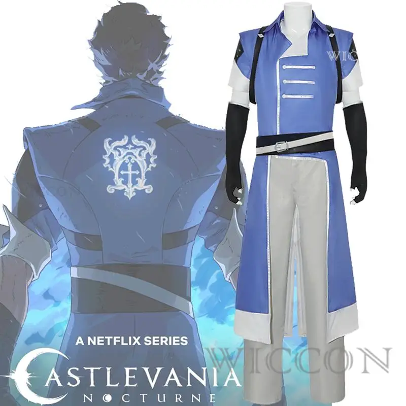 

Anime Castlevania Cosplay Richter Belmont Cosplay Costume Nocturne Uniform Pants Belt Outfits Halloween Costume for Adult Men