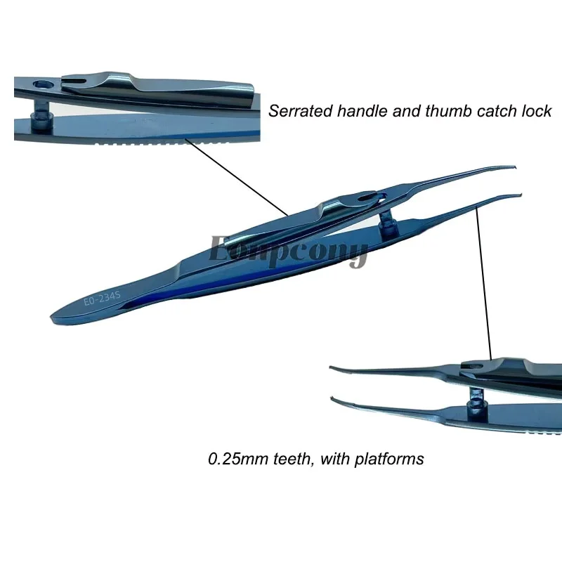 치아 핀셋 안과 수술 기구를 가진 사시 겸자 고정 겸자