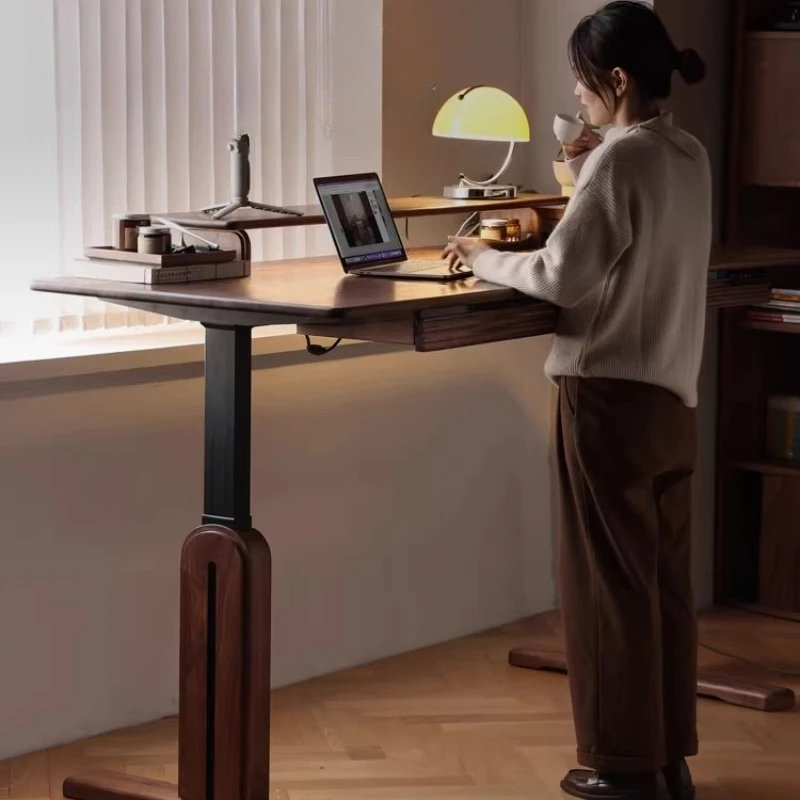 North American black walnut wood Desk Computer desk room offices office desks and workstations Height adjustment table