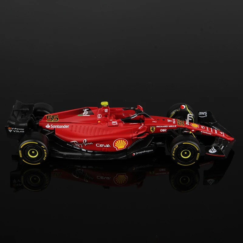 Bburago 1:43 Ferrari F1-75 Alloy F1 Racing Model Luxury Vehicle Diecast Car Toy 16# Charles Leclerc 55# Carlos Sainz 2022