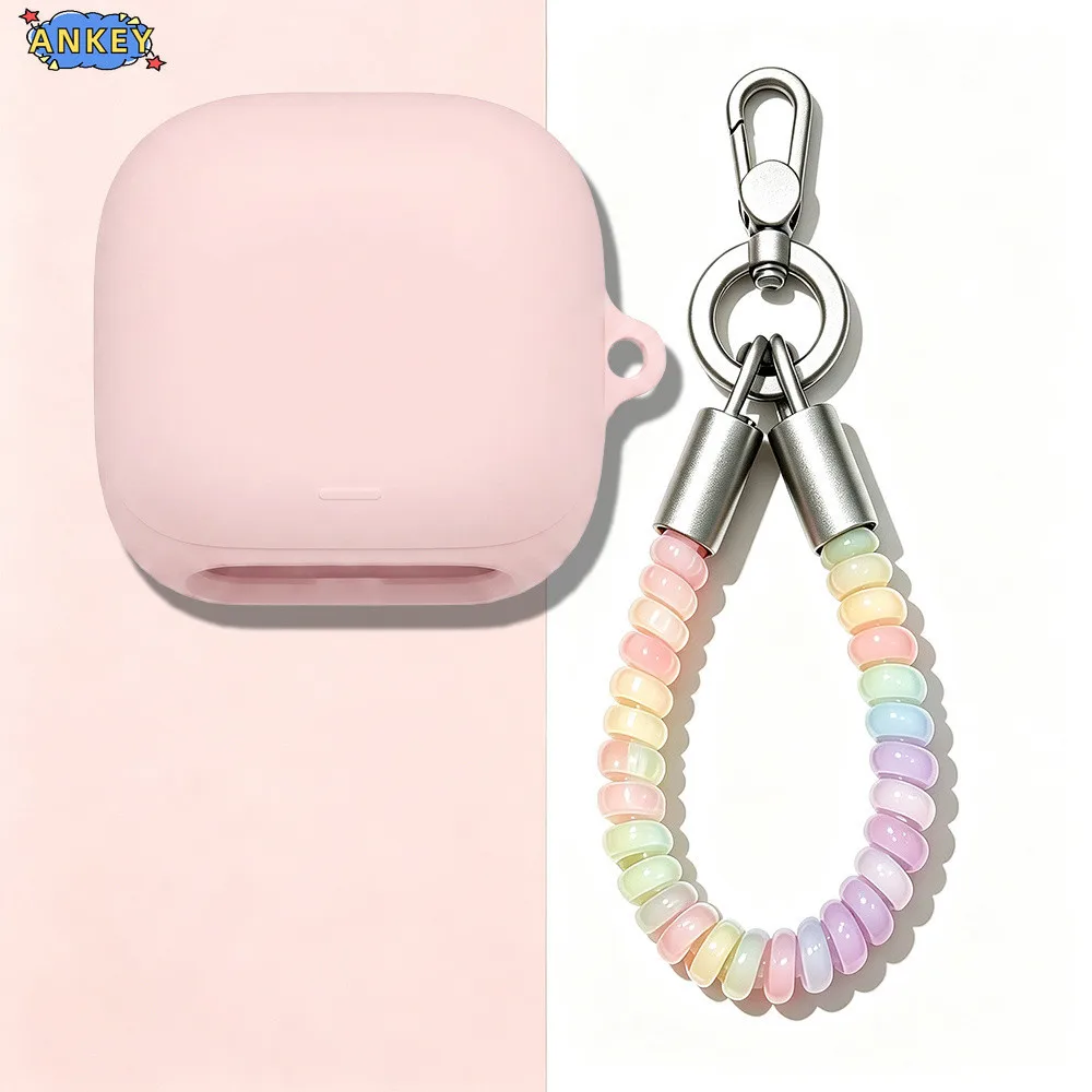 Compatible with Anker Soundcore Liberty 5 Pro Silicone Cases Protective Shockproof Wireless Earphone Cover With spring rope