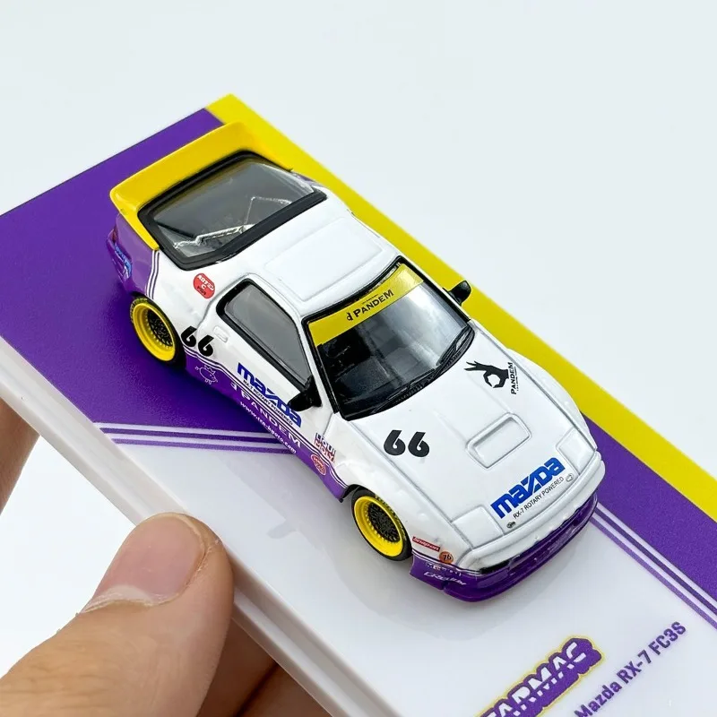 TW دييكاست 1/64 مقياس مازدا بانديم RX7 FC3S نموذج سيارة رياضية سبيكة مازدا RX7 سباق نموذج سيارة مجموعة ثابتة حلية