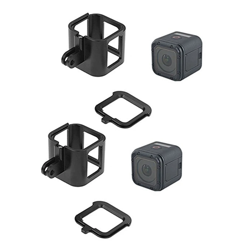 

2X Aluminum Alloy Case Camera Aluminum Alloy Standard Protective Housing Frame for Gopro Hero 5 Session/Hero 4 Session