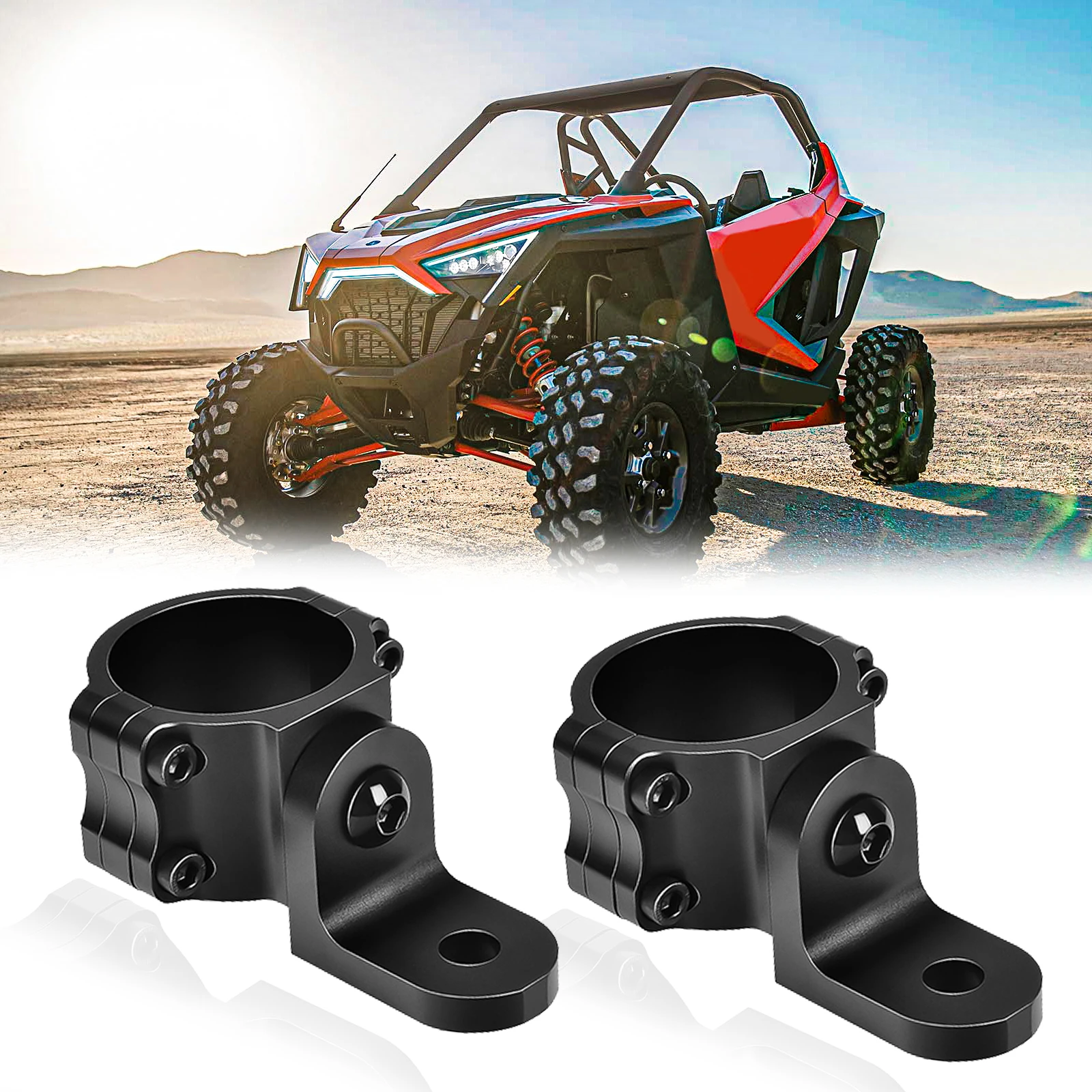 UTV LED سوط ضوء يتصاعد UTV العلم جبل Led هوائي بين قوسين 1.75 "-2" ATV لفة قفص المشبك ل بولاريس RZR 900 1000 Can Am SXS