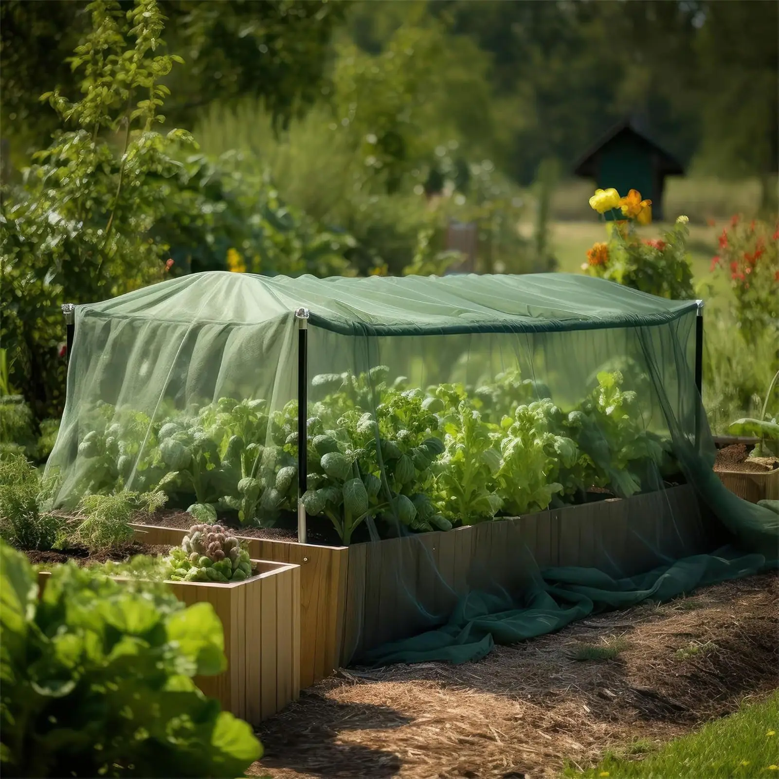 Insect Protect Net for Outdoor Plants Garden Pests Control Cover 2.4m x 4m Polyester Durable Anti UV