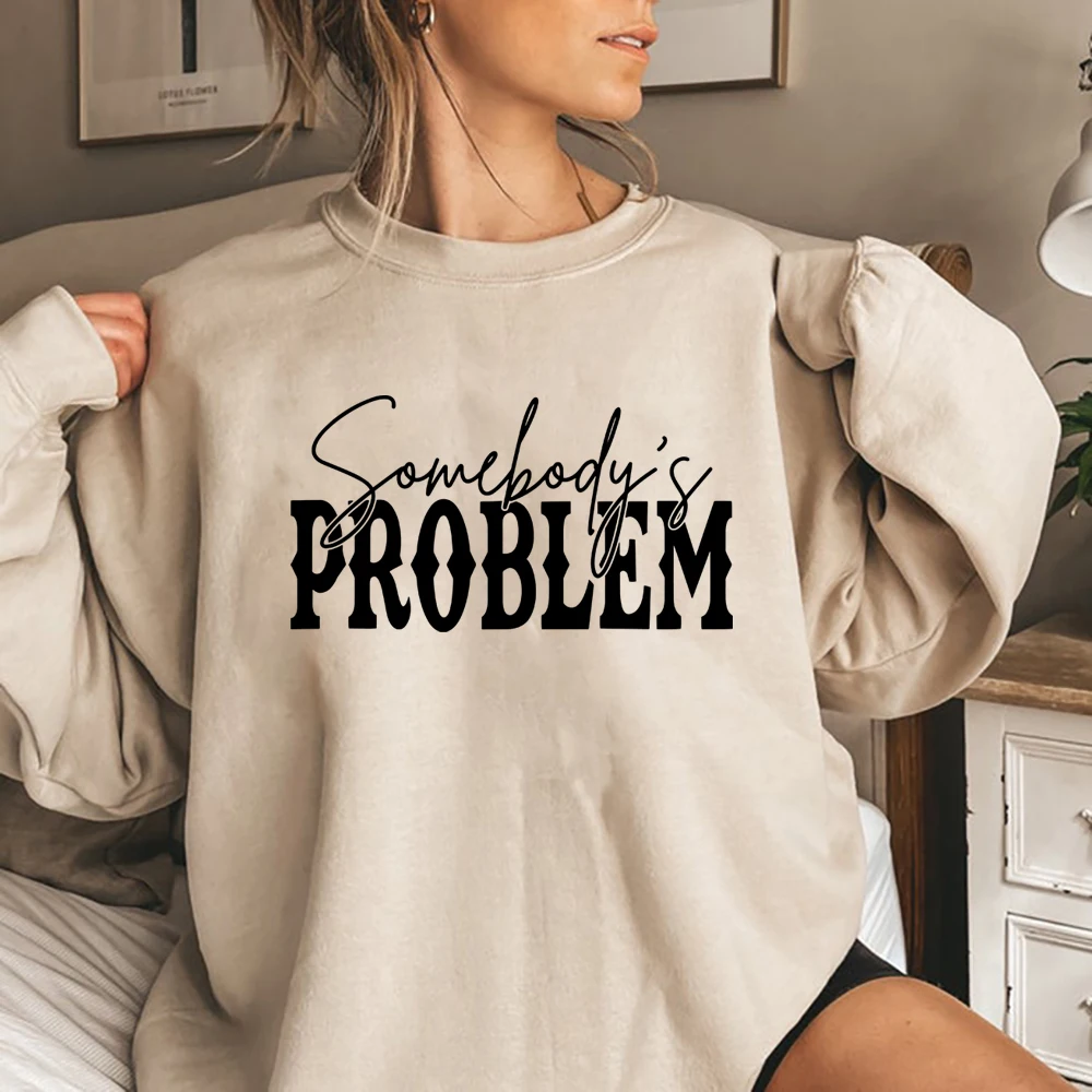 Somebody's Problem Sweatshirt Country Music Hoodie Western Cowboy/cowgirl Crewneck Sweatshirt Wallen Jumper Morgan Fans Tops