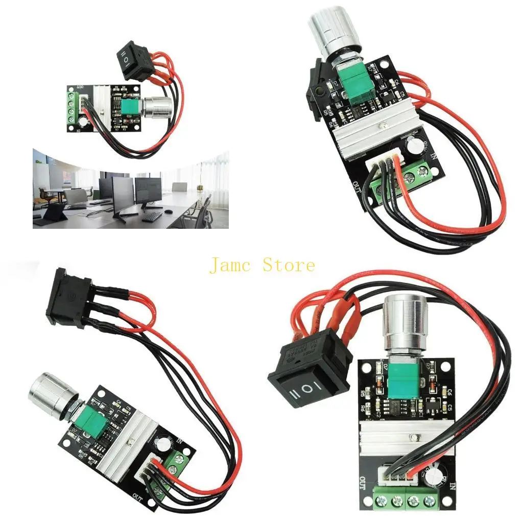 

LX0B Motor Speed Regulator Knob for 6V 12V 24V 3A Motors Reversible Direction