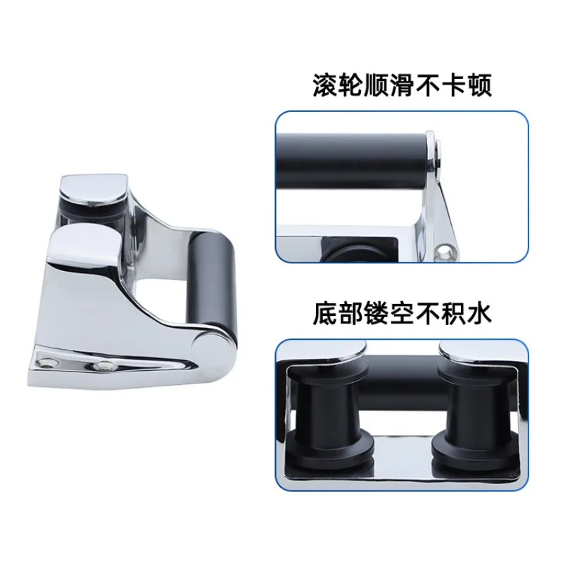 316 Stainless Steel Double Wheel Cable Guide Heavy Duty Guide Anchor Wheel Cable Hole Cable Pile Stand Yacht Parts _