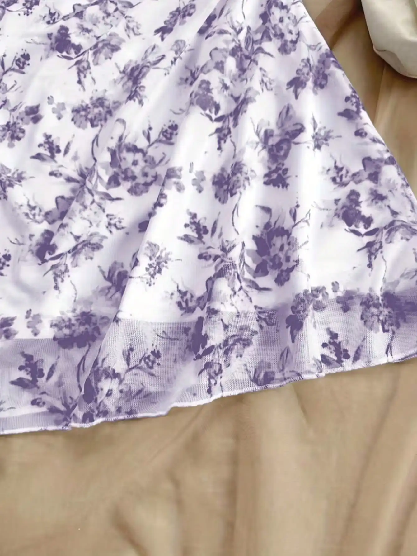 2026 Damen Sommerkleid Jugendliches Neues Blumenprint-Neckholder-Kleid Modisch und Elegant Ganzjahres-Kinderkleid – Detail 24