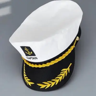 

1pc Captain Hat Navy Party Cosplay Costume Sailor Marine Yacht Boating Decoration Adjustable Kids Costume Party Supplies Boating