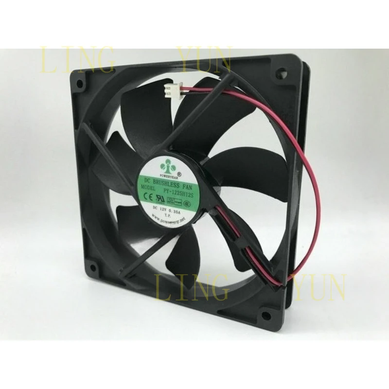 

Вентиляторы охлаждения Z для POWERYEAR BRUSHLESS 12CM PY1225H12S DC12V 0.35A 120*120*25MM 2Pin