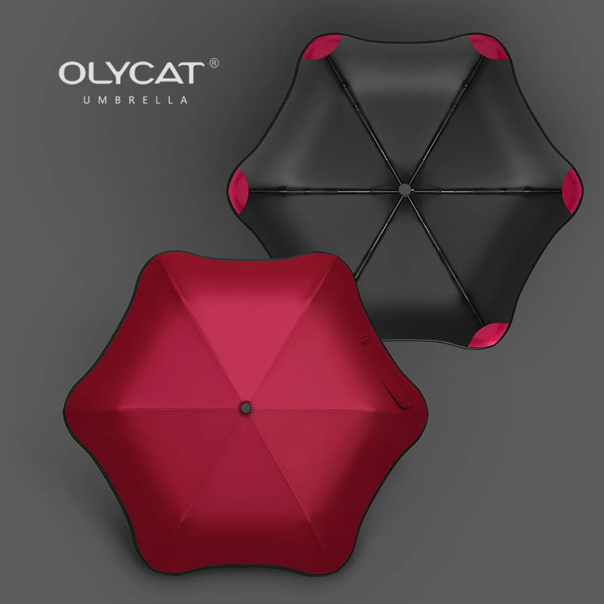 OLYCAT UltraLight Clear Umbrella Rain Women Anti UV Parasol Folding Sun Umbrellas Windproof Girls Kids Umbrella Guarda Chuva