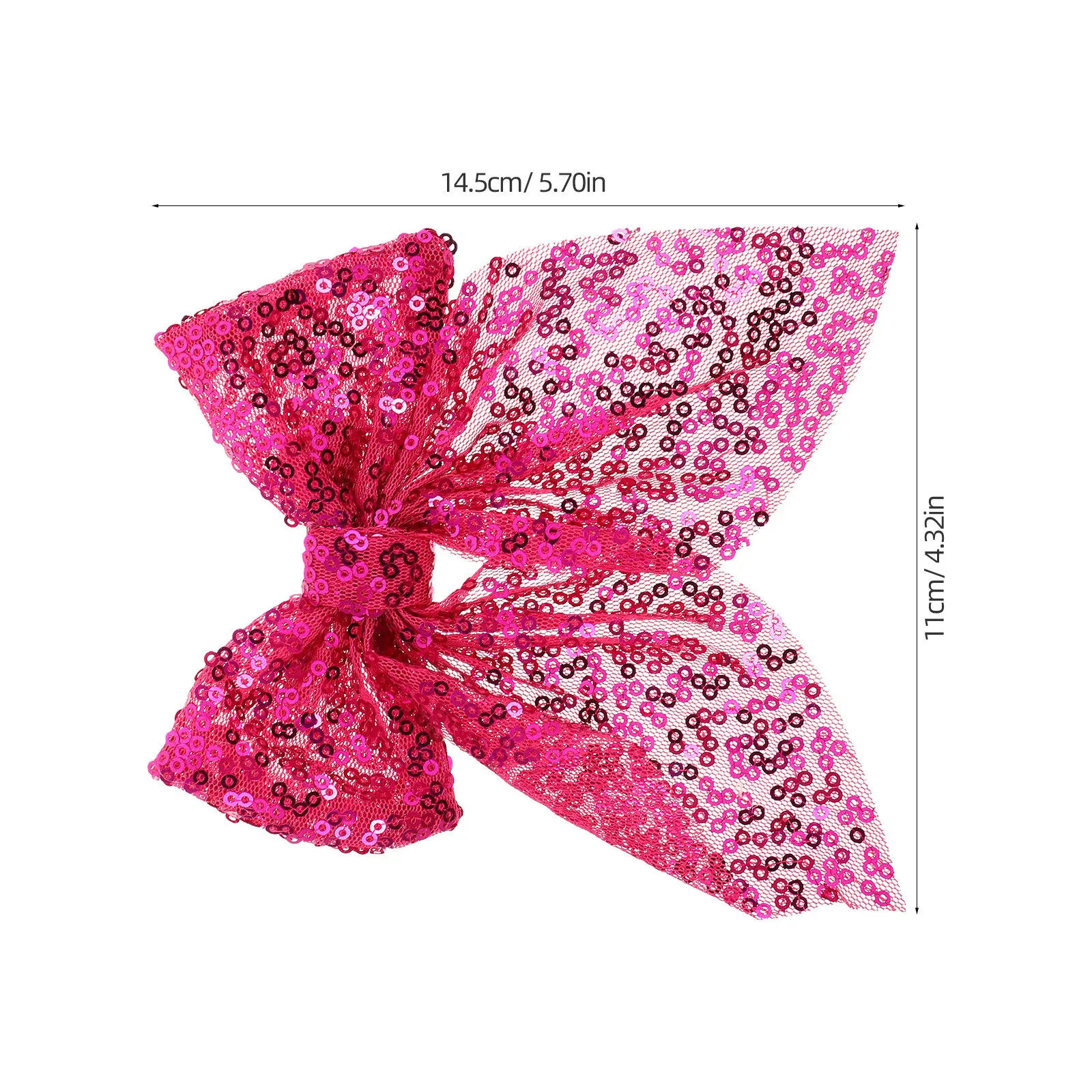 Bowknot Hair Clips Glitter Sequins Duckbilled Hair Barrette Stylish Hairpin for Party Casual Wear Makeup Hairpins