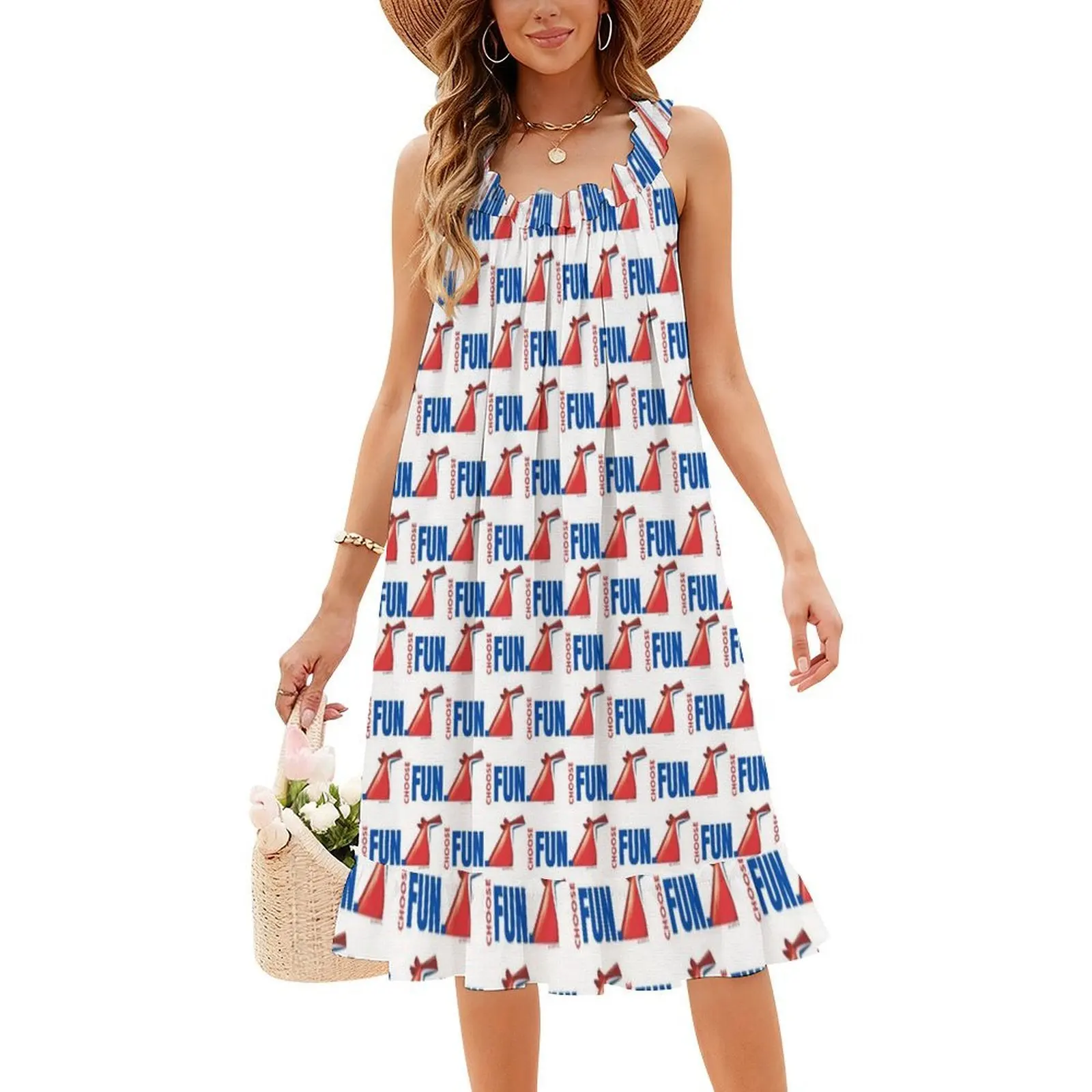 كرنفال اختر Funs فستان كاجوال على الطراز الكوري للنساء فساتين مكتب يومية بسيطة للسيدات كرنفال كروز متعة اختيار المحيط الممتع