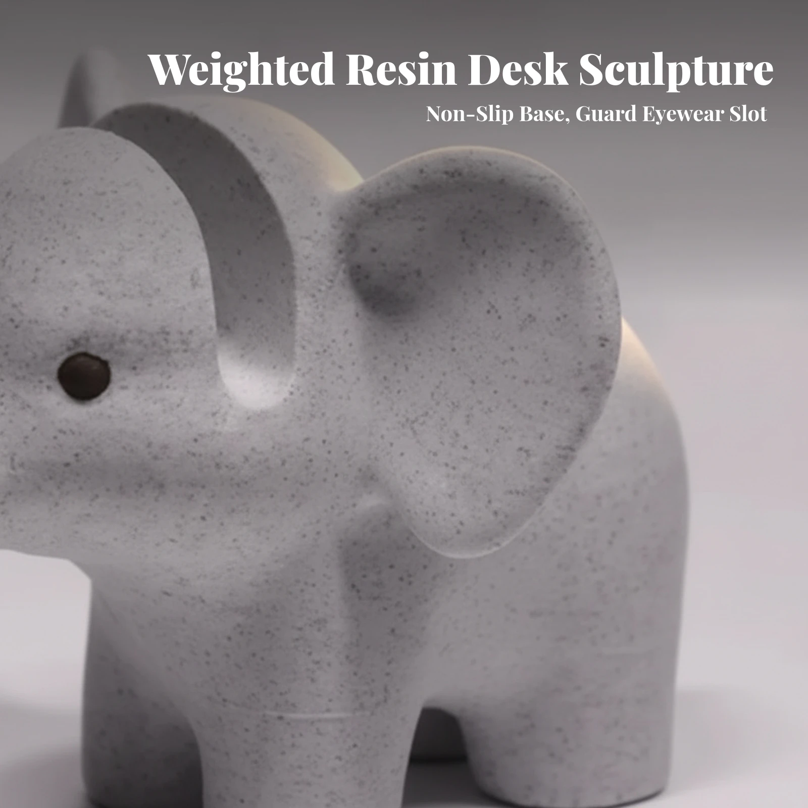 Elephant Eyeglass Holder Decorative Elephant Glasses Holder Eyeglass Stand with Trunk Support Tabletop Compact for Desk