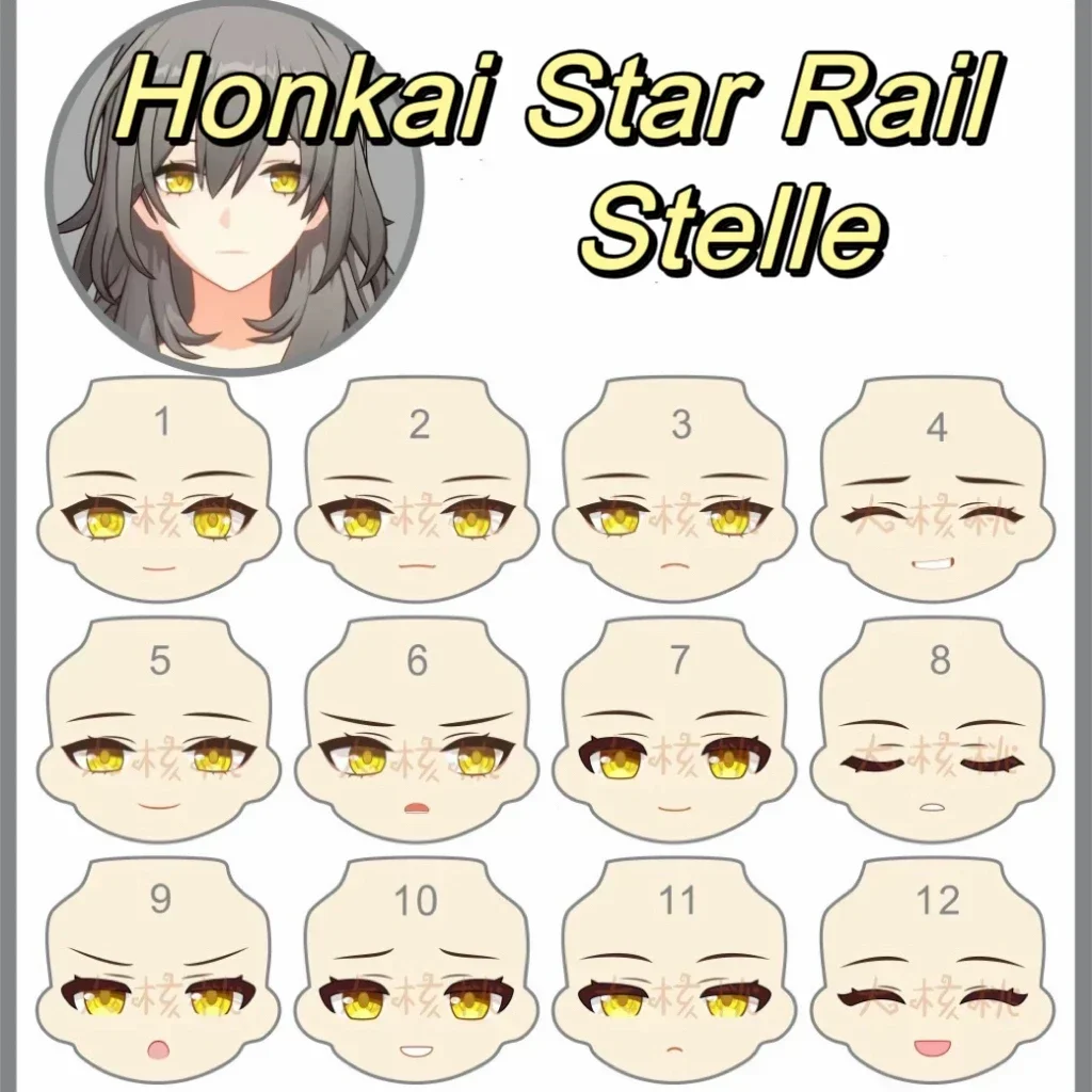 Anime Game Stelle Ob11 Ob22 GSC Face Handmade Faceplates  Collaborative Content Creation Cosplay Accessories