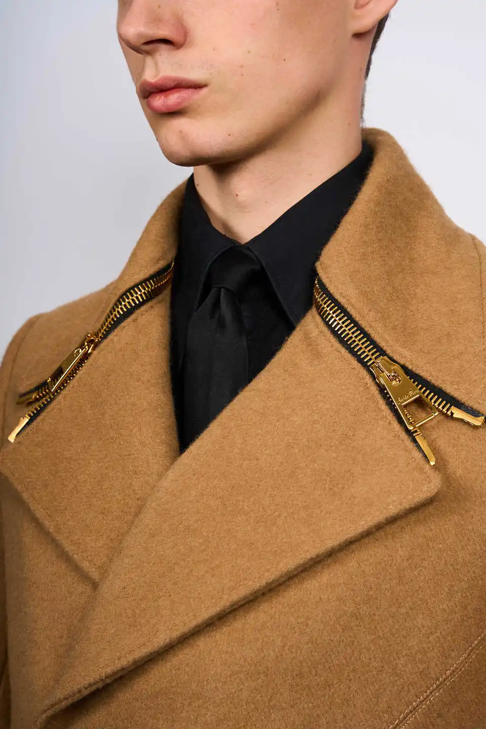 เสื้อโค้ทผู้ชายแบบใหม่สำหรับฤดูหนาว  แบบกระดุมสองแถว ผสมผ้าขนสัตว์  มีซิป  เสื้อคลุมกันหนาว  สามารถสั่งตัดได้