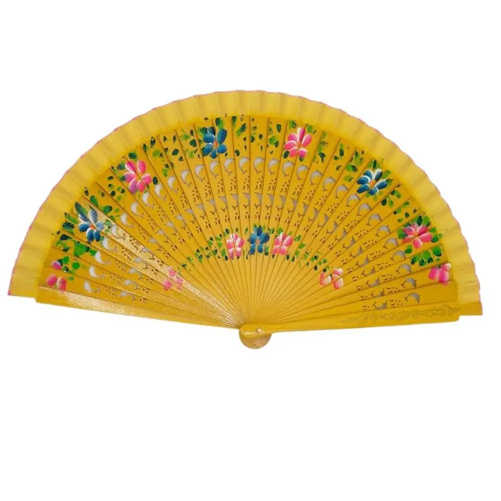 Favores de boda huecos de madera, abanico de danza clásica, decoración artesanal, suministros para fiestas, abanico plegable