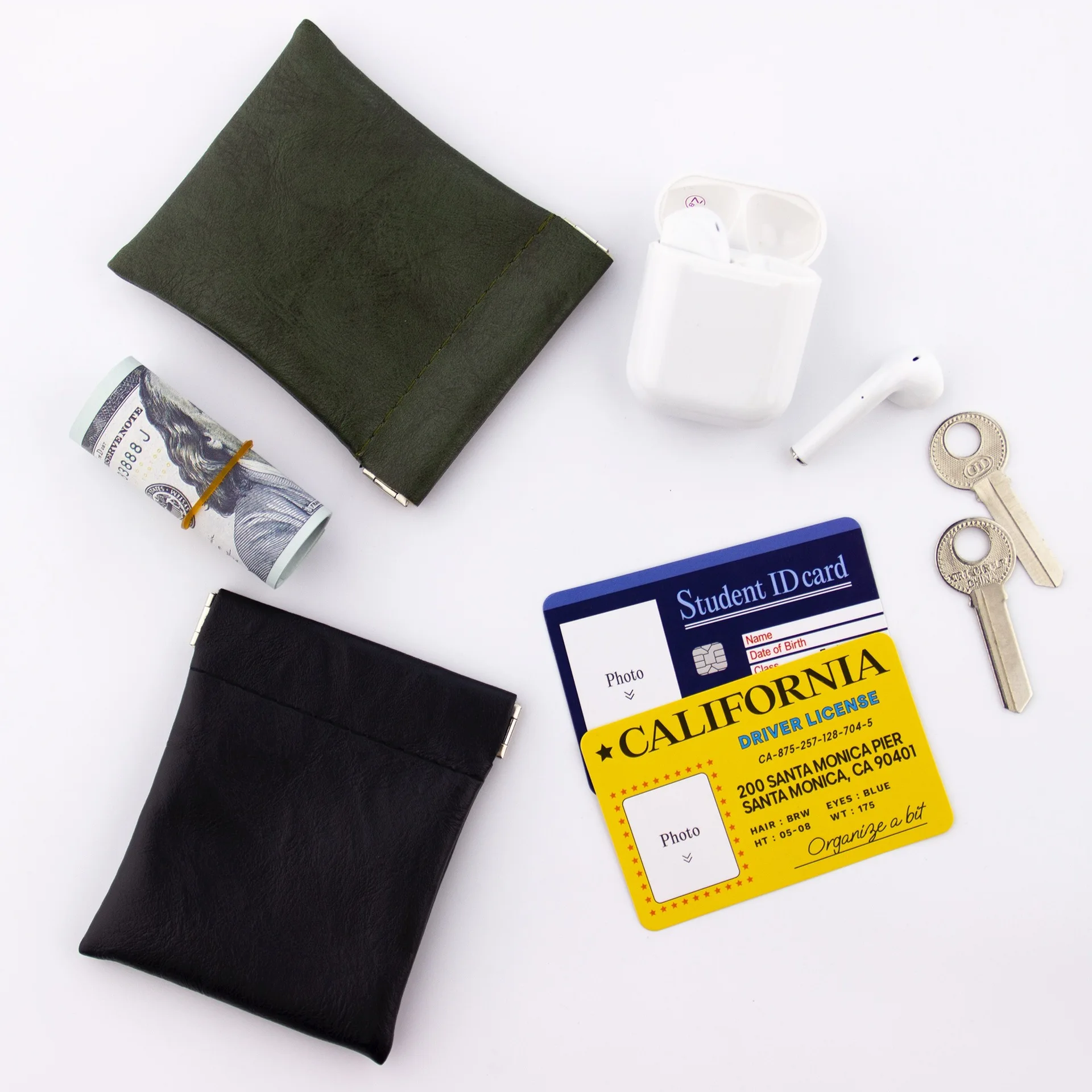Mini-Geldbörse mit Verschluss für Herren & Damen, Schlüsseltasche, Kartenhalter, Kopfhörer-Organizer, Kleine Neuartige Brieftasche – Detail 5