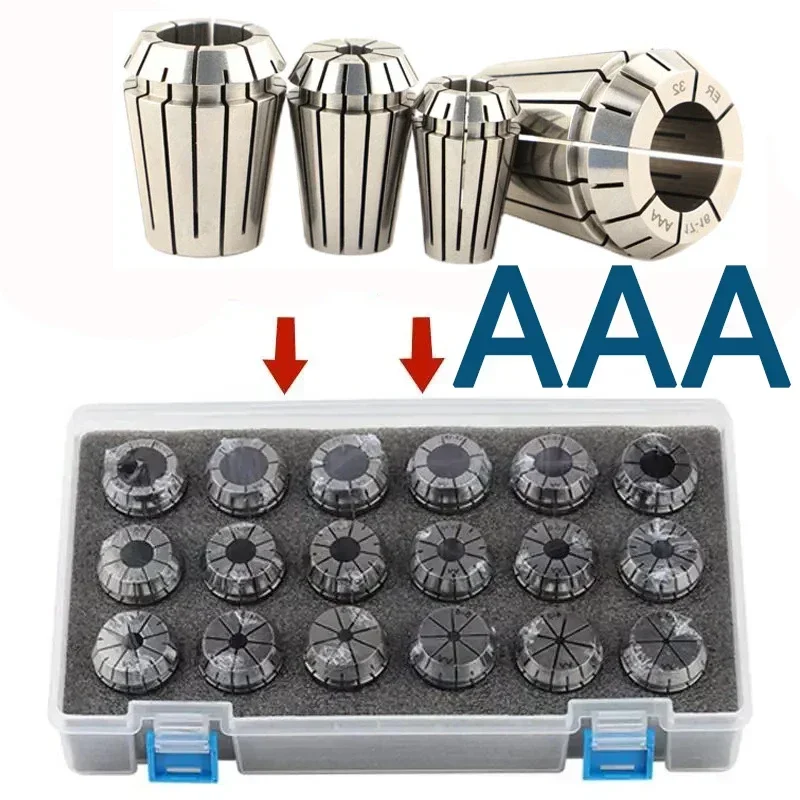 NEW ER Collet Set ER11 ER16 ER20 ER25 ER32 ER40 High Precision 0.005mm 0.008mm Tools Holder Clamping ER Spring Collect Chuck ER