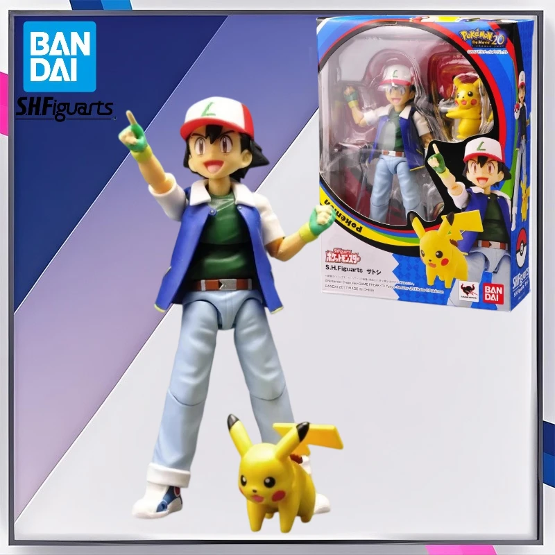 بانداي الأصلي بوكيمون S.H.Figuarts SHF Ash Ketchum بيكاتشو جيسي جيمس ميوث أنيمي عمل أرقام للأطفال دمى هدايا #2