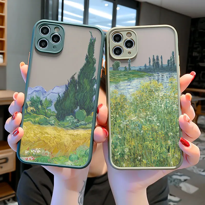 Art Van Gogh Oil Painting For iphone 16 7 8 15 Plus SE 2020 X XR XS 14 11 12 13 Pro Max Mini Phone Case Shockproof Back Cover