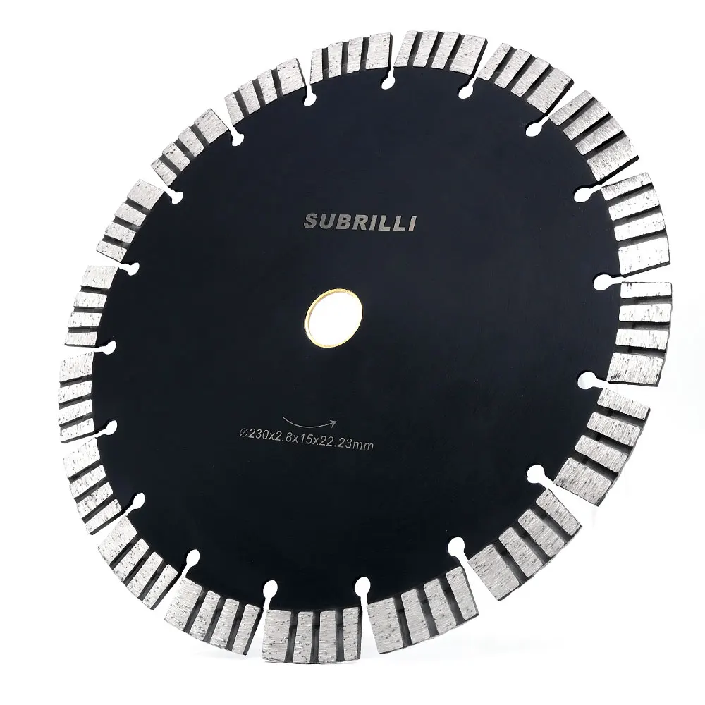 

230mm Diamond Saw Blade 9inches Stone Cutting Disc Turbo Segmented Circular Saw Blade For Granite Marble Concrete