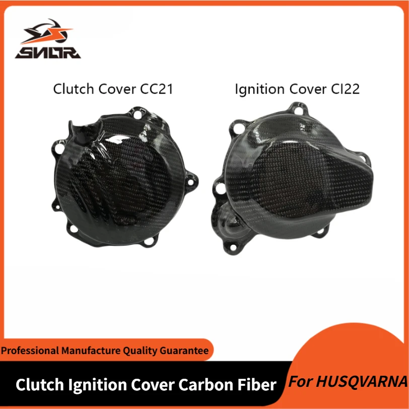 SNOR для HUSQVARNA TE150i TC125 TE150 2018-2021 мотоциклетная крышка зажигания сцепления из углеродного волокна, защита двигателя для мотокросса