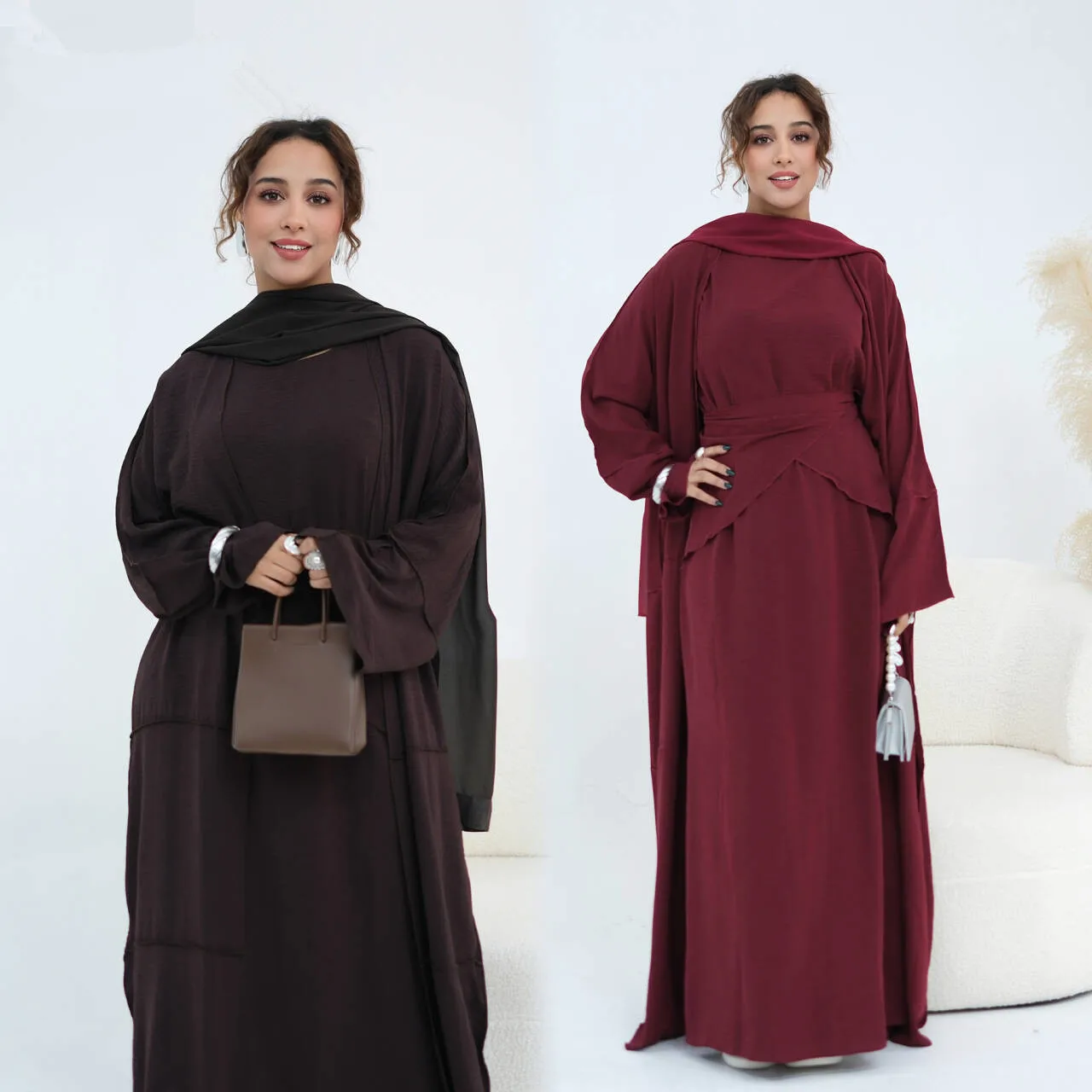 

2026 Eid Muslim Sets for Women Ramadan Prayer Dress Modest Dubai Abaya Female Islam Clothing Party Robe Kimono Cardigan Kaftan