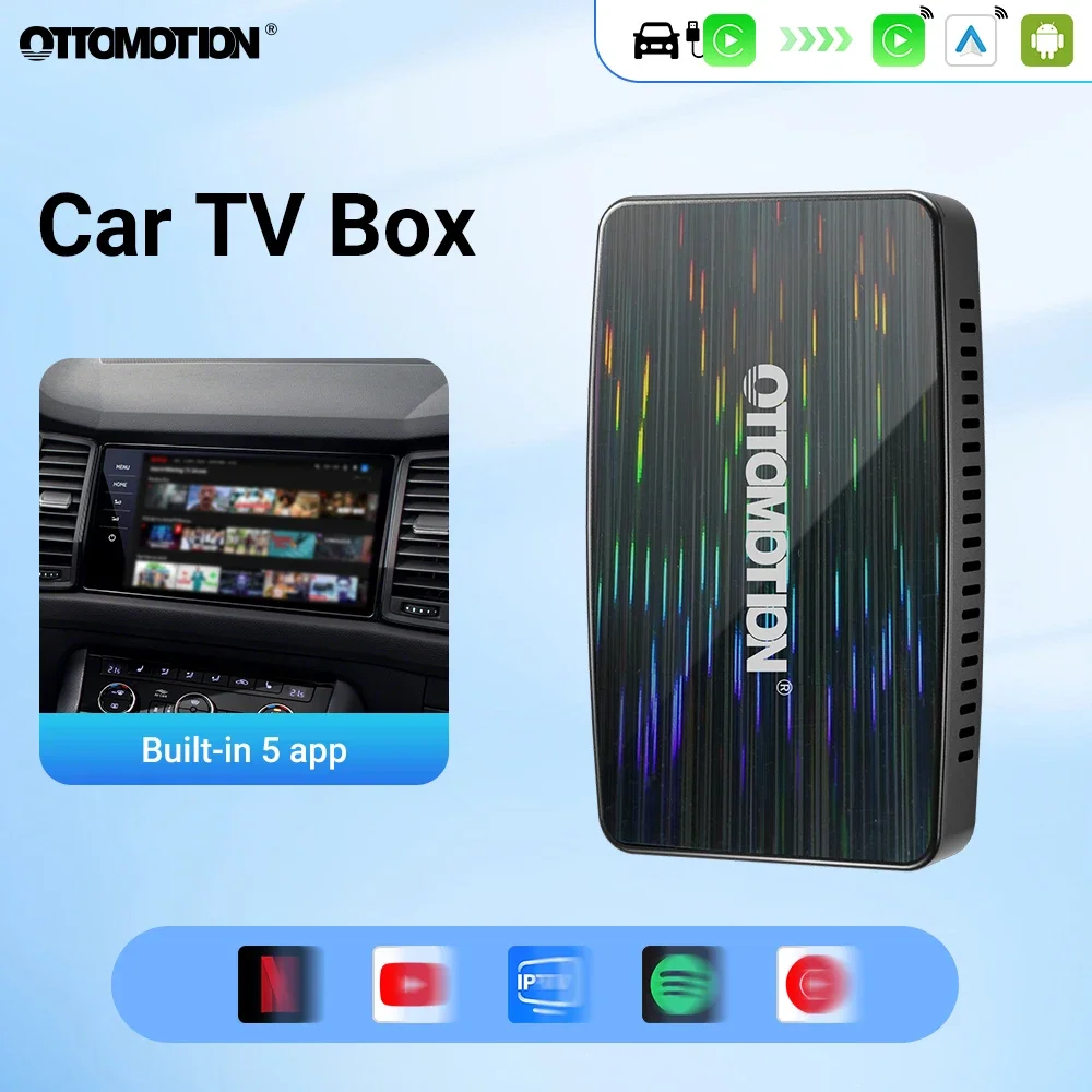 

Play2Video Pro TV AI Box Wireless CarPlay Android Auto Adapter for Original Wired CarPlay Car Android 12 Built In Video App New