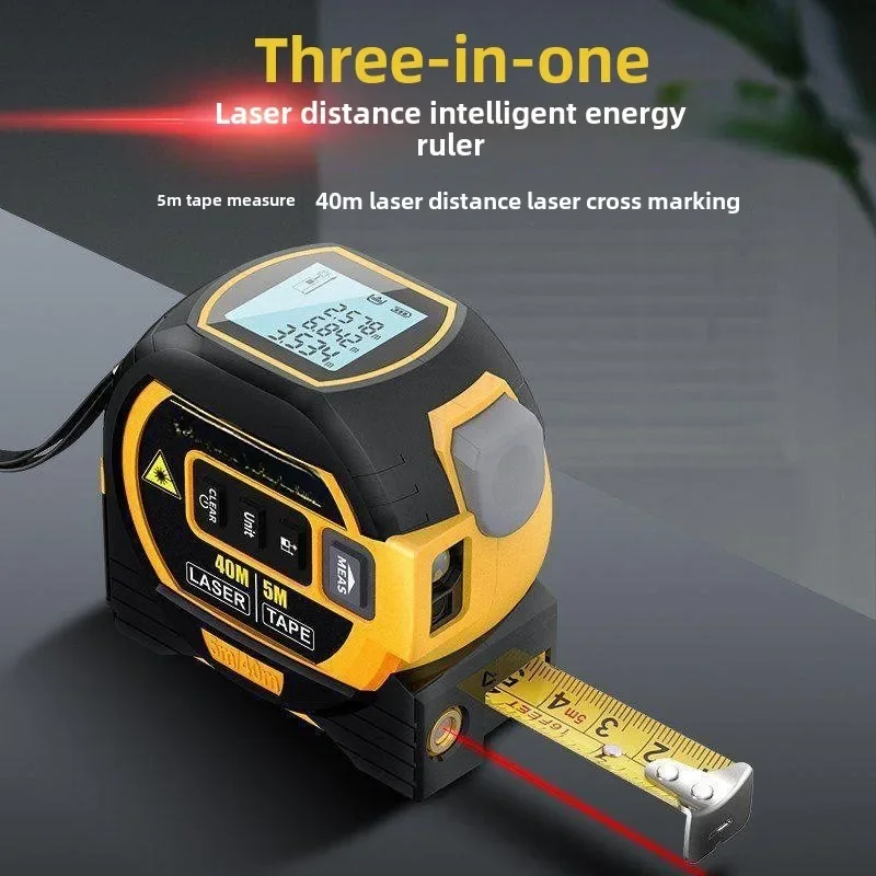 

BIESUO High Precision Laser Tape Infrared Range Finder Cross Line Three-in-one Electronic Tape Laser Measuring Ruler