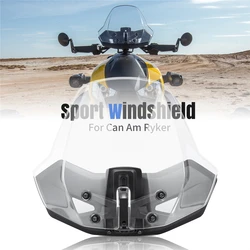Front Translucent Clear Hard Coated Wind shield Adjustable Windshield for Can Am Ryker 600 900 Sport & Rally Edition All Models