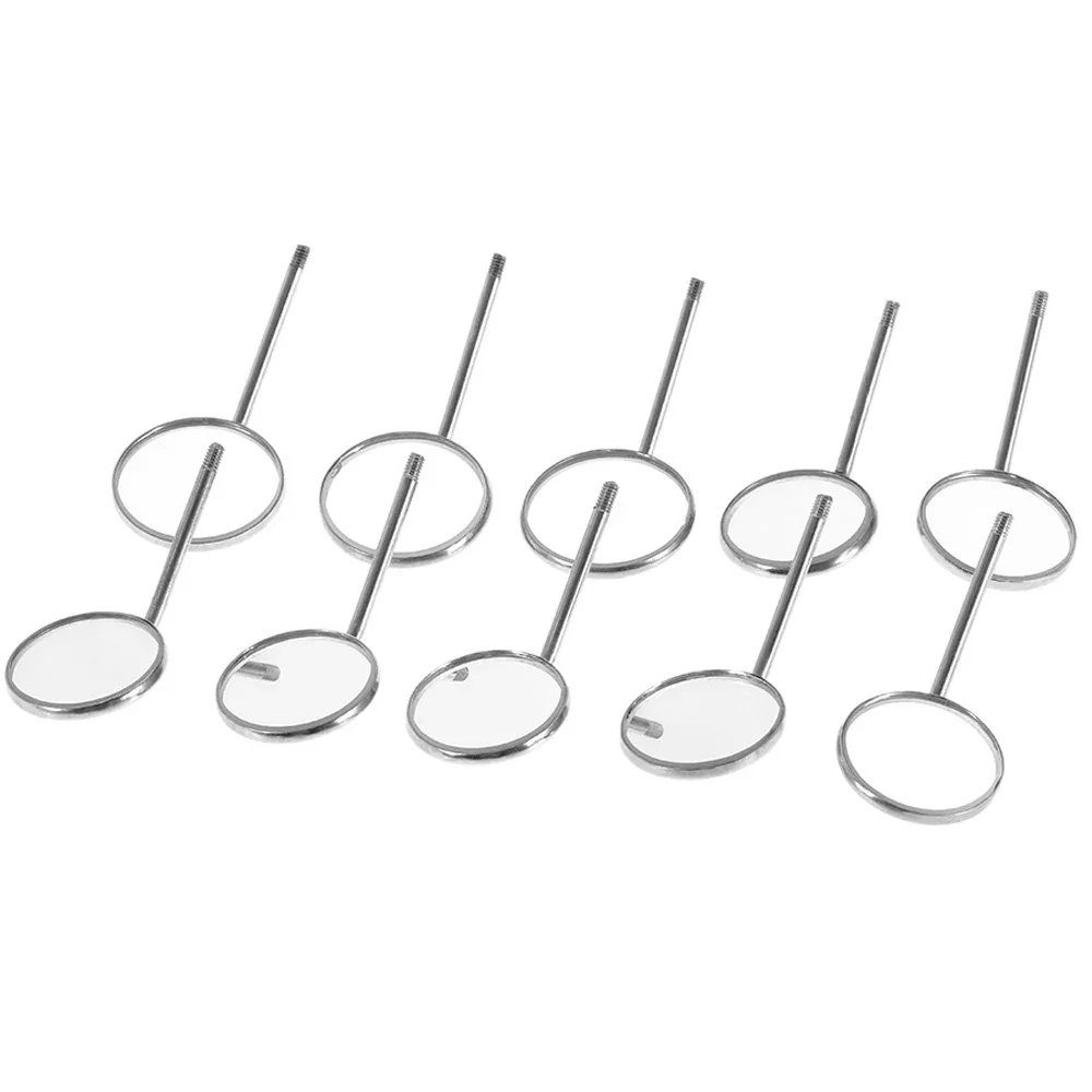 10 Pcs Stainless Steel Dental Mouth Mirror Set Size 4 and 5 Professional Oral Reflector Dentist Tools