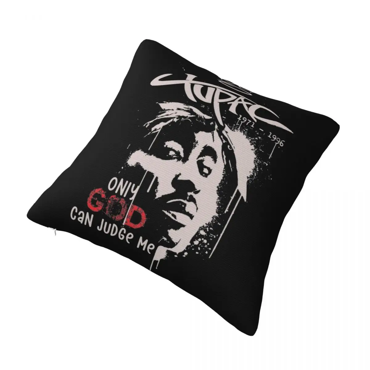 New Style Seat 2pac Only GOD Can Judge MeDecor Pillowcase Merch rapper Pillow Covers Square Multi-Size