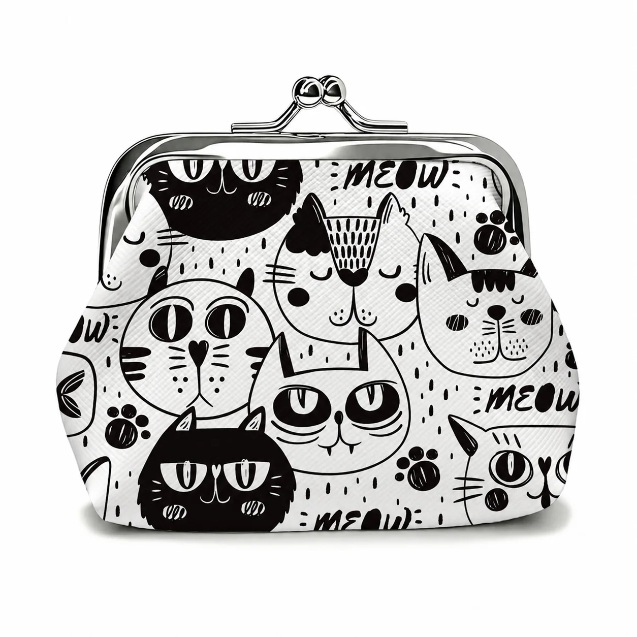 Unisex Small Bag Floral Fabric Metal Clasp Purse Kiss Lock Coin Purse Soft Mini Storage Pouch For School Shopping Casual Use