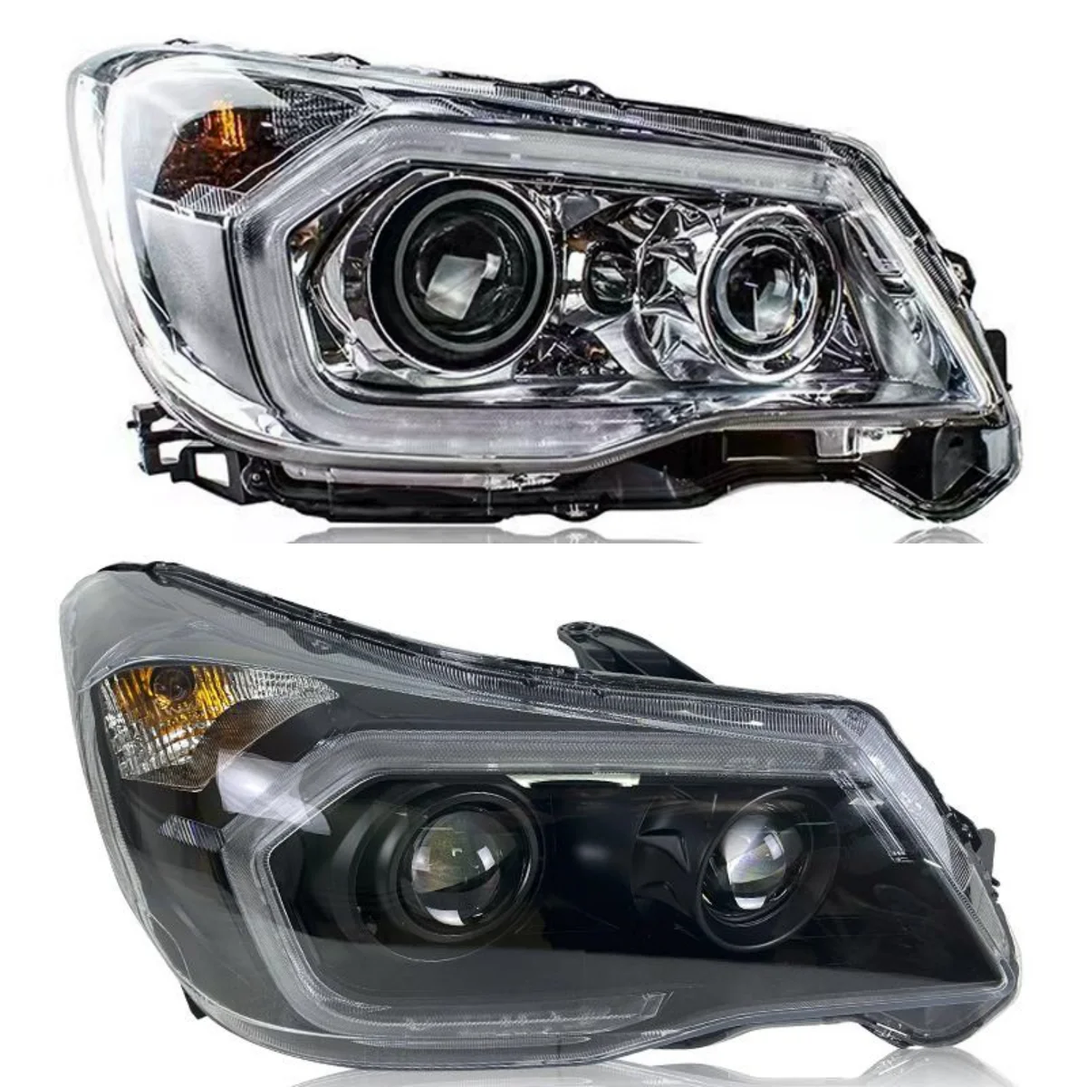 

Car LED Headlight Assembly for Subaru Forester 13-16 modified Front lamp Daytime Running light Turn Signal low high beam