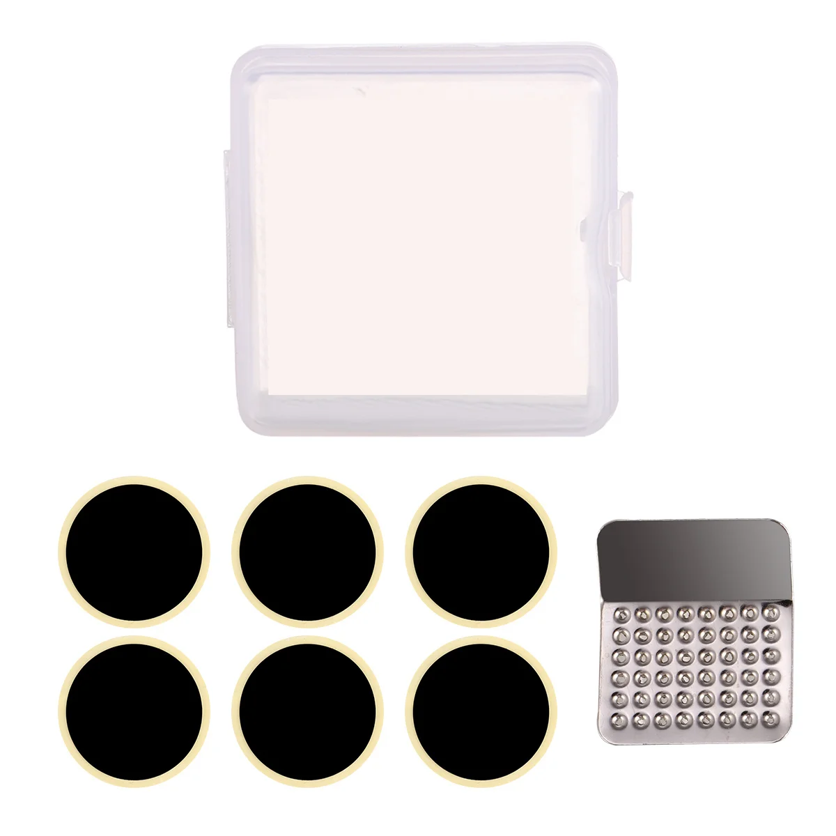 

1Set Tire Repair Kit Rubber Self-Adhesive Patches with Tire Rasp Tool Portable Storage Box for Bike Inner Tube Air