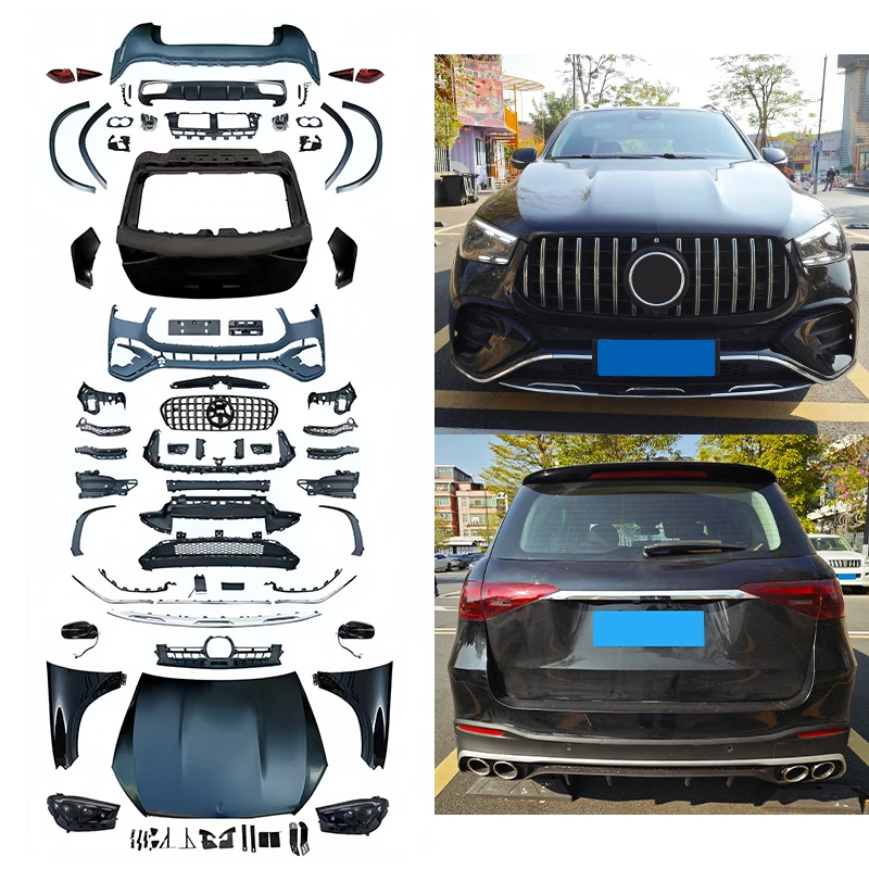 Restomod Body Kits2012-2019 Car Upgrade W167 GLE 63 Front Rear Bumper Lip Headlight Fender Hood Tailgate Grille New Fit For GL